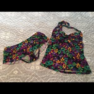 Vibrant Tankini With Flouncy/Ruffle  on Bottom